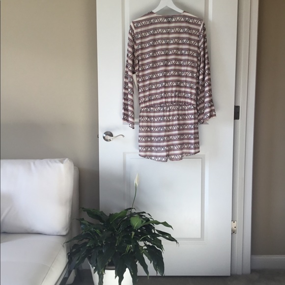 Aqua Printed Long Sleeve Romper / Size L - Picture 3 of 4